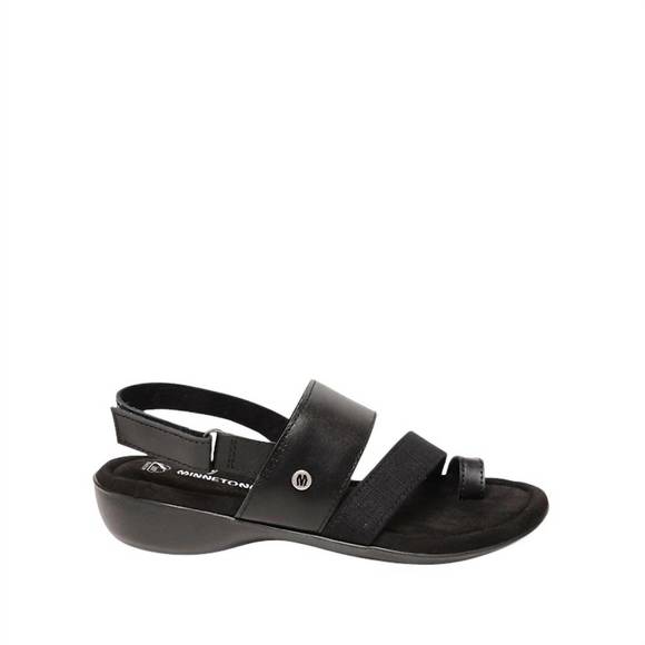 NEW MINNETONKA women's salma sandal in black closeouts - Picture 3 of 5